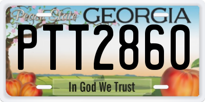 GA license plate PTT2860