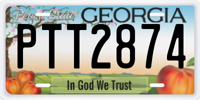 GA license plate PTT2874