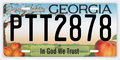 GA license plate PTT2878