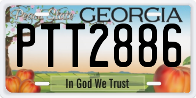 GA license plate PTT2886
