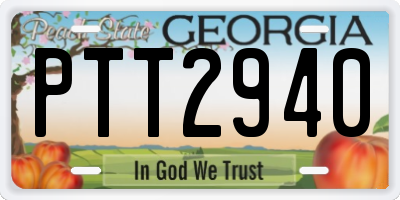 GA license plate PTT2940