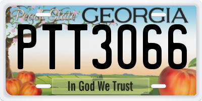 GA license plate PTT3066