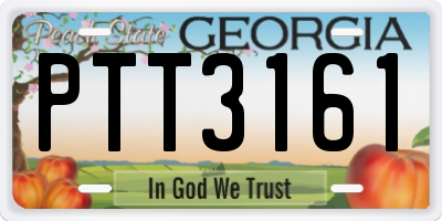 GA license plate PTT3161