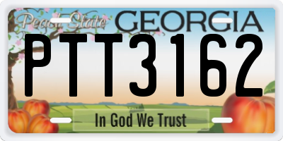 GA license plate PTT3162