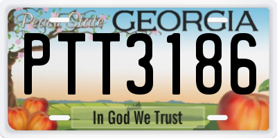 GA license plate PTT3186