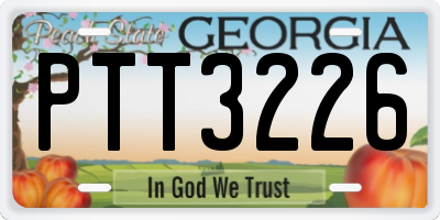 GA license plate PTT3226
