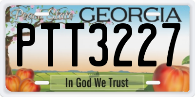 GA license plate PTT3227
