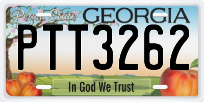GA license plate PTT3262