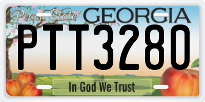 GA license plate PTT3280