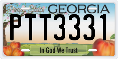 GA license plate PTT3331