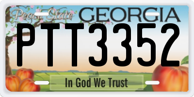 GA license plate PTT3352