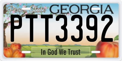 GA license plate PTT3392