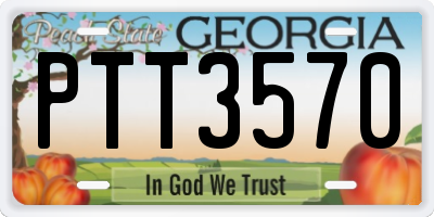 GA license plate PTT3570