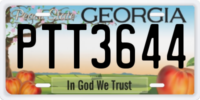 GA license plate PTT3644