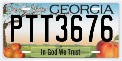 GA license plate PTT3676