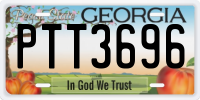 GA license plate PTT3696