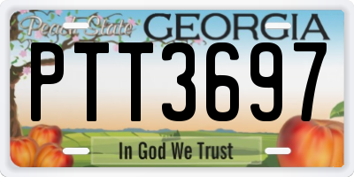 GA license plate PTT3697