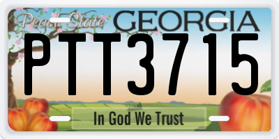GA license plate PTT3715