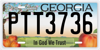 GA license plate PTT3736