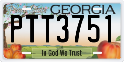 GA license plate PTT3751