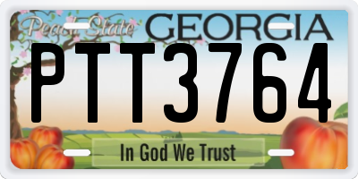 GA license plate PTT3764