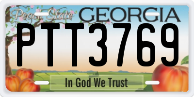 GA license plate PTT3769