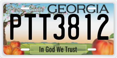 GA license plate PTT3812