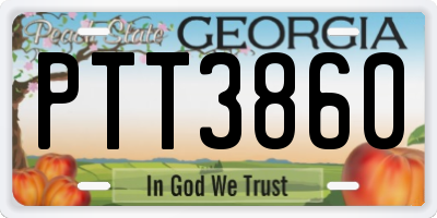 GA license plate PTT3860