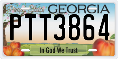 GA license plate PTT3864