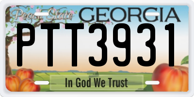 GA license plate PTT3931