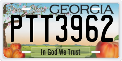 GA license plate PTT3962