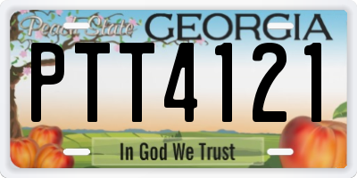 GA license plate PTT4121