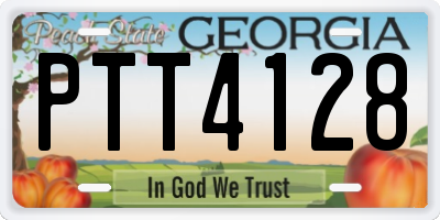 GA license plate PTT4128