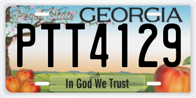 GA license plate PTT4129