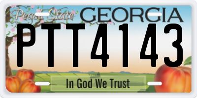 GA license plate PTT4143