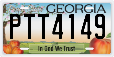 GA license plate PTT4149
