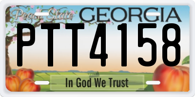 GA license plate PTT4158