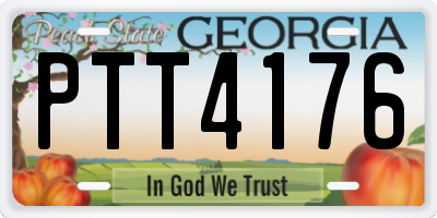 GA license plate PTT4176