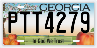 GA license plate PTT4279