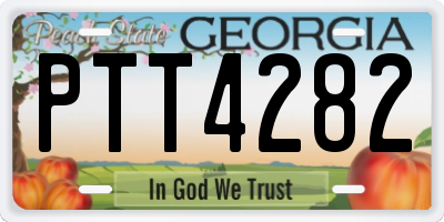 GA license plate PTT4282