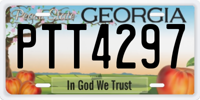 GA license plate PTT4297