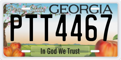 GA license plate PTT4467