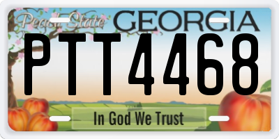 GA license plate PTT4468