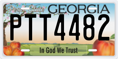 GA license plate PTT4482