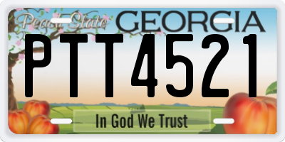 GA license plate PTT4521