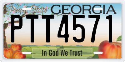 GA license plate PTT4571