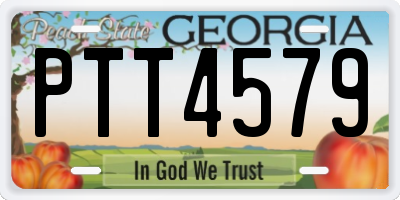GA license plate PTT4579