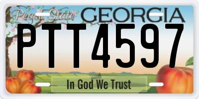 GA license plate PTT4597