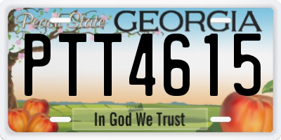 GA license plate PTT4615
