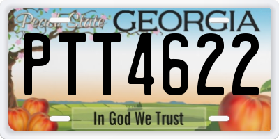 GA license plate PTT4622